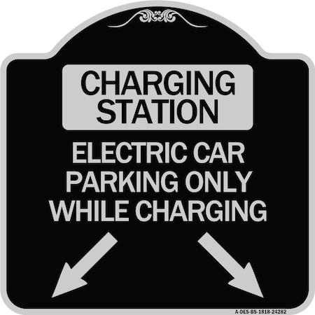 Charging Station Electric Car Parking Only While Charging with Left and Right Down Po, BS-1818-24282